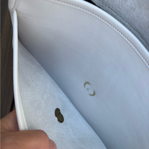 Vintage Coach Crossbody White Leather Penny Pocket Lock City Bag Made in USA - Picture 15 of 16